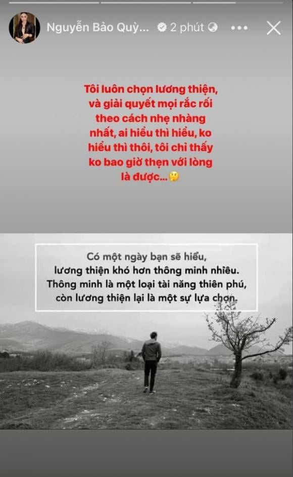 Quỳnh Thư tuyên bố không hổ thẹn với lòng sau nhiều lần bị mỉa mai chuyện ồn ào với chồng Diệp Lâm Anh